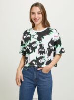είδη ένδυσης Alcott cropped μπλουζάκι badtz-maru wh3 λευκό γυναίκες RRJDJ4415