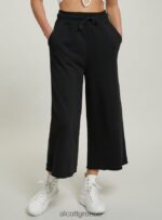 είδη ένδυσης Alcott cropped fleece κολάν με ελαστική ζώνη στη μέση bk1 μαύρο γυναίκες RRJDJ4206 - Image 3