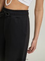 είδη ένδυσης Alcott cropped fleece κολάν με ελαστική ζώνη στη μέση bk1 μαύρο γυναίκες RRJDJ4206 - Image 4