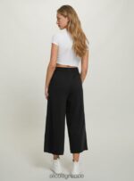 είδη ένδυσης Alcott cropped fleece κολάν με ελαστική ζώνη στη μέση bk1 μαύρο γυναίκες RRJDJ4206 - Image 5