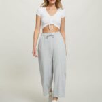 είδη ένδυσης Alcott cropped fleece κολάν με ελαστική ζώνη στη μέση bk1 μαύρο γυναίκες RRJDJ4232