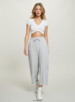 είδη ένδυσης Alcott cropped fleece κολάν με ελαστική ζώνη στη μέση bk1 μαύρο γυναίκες RRJDJ4232