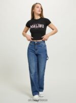 είδη ένδυσης Alcott cropped t-shirt με κολεγιακή στάμπα wh2 λευκό γυναίκες RRJDJ4372 - Image 3