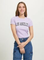 είδη ένδυσης Alcott cropped t-shirt με κολεγιακή στάμπα wh2 λευκό γυναίκες RRJDJ4410 - Image 4