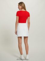 είδη ένδυσης Alcott cropped t-shirt με κόμπο wh2 λευκό γυναίκες RRJDJ4347 - Image 5