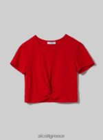 είδη ένδυσης Alcott cropped t-shirt με κόμπο wh2 λευκό γυναίκες RRJDJ4347 - Image 6