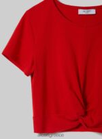 είδη ένδυσης Alcott cropped t-shirt με κόμπο wh2 λευκό γυναίκες RRJDJ4347 - Image 7