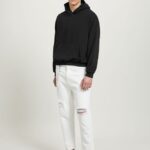 είδη ένδυσης Alcott felpa boxy fit con cappuccio wh1 υπόλευκο άνδρες RRJDJ4637