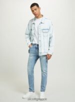 είδη ένδυσης Alcott giubbotto σε τζιν oversize d001 βαθύ μπλε άνδρες RRJDJ4650 - Image 4