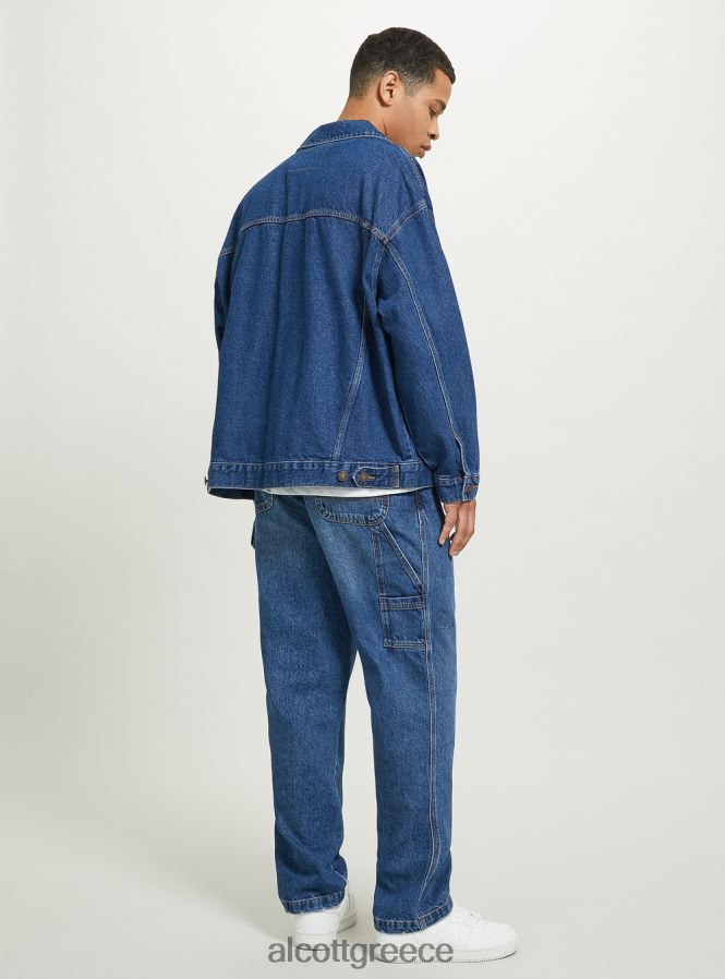 είδη ένδυσης Alcott giubbotto σε τζιν oversize d001 βαθύ μπλε άνδρες RRJDJ4653 - Image 5