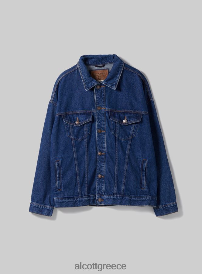 είδη ένδυσης Alcott giubbotto σε τζιν oversize d001 βαθύ μπλε άνδρες RRJDJ4653 - Image 6