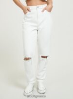 είδη ένδυσης Alcott mom fit τζιν με σκισίματα d099 λευκό γυναίκες RRJDJ451 - Image 2