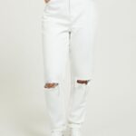 είδη ένδυσης Alcott mom fit τζιν με σκισίματα d099 λευκό γυναίκες RRJDJ451