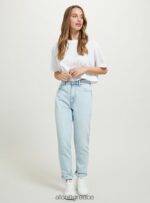 είδη ένδυσης Alcott mom fit τζιν d006 γαλάζιο γυναίκες RRJDJ4513 - Image 3