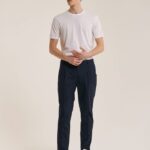 είδη ένδυσης Alcott pantalone in cotone con doppia pinces na1 ναυτικό σκοτεινό άνδρες RRJDJ41120