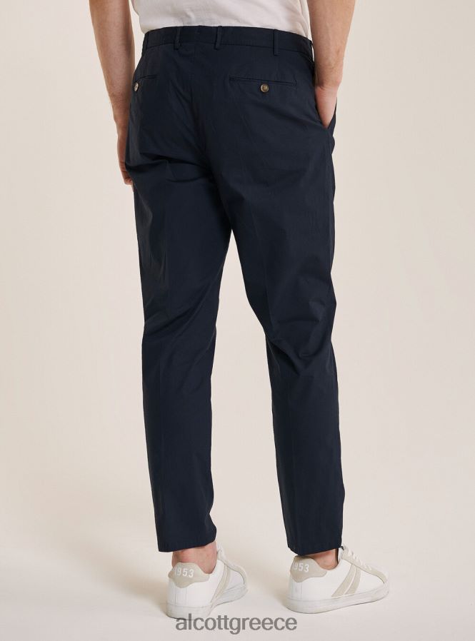 είδη ένδυσης Alcott pantalone in cotone con doppia pinces na1 ναυτικό σκοτεινό άνδρες RRJDJ41120 - Image 5
