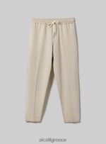 είδη ένδυσης Alcott pantaloni jogger misto lino wh1 υπόλευκο άνδρες RRJDJ4922 - Image 2