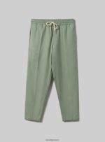 είδη ένδυσης Alcott pantaloni jogger misto lino wh1 υπόλευκο άνδρες RRJDJ4734