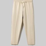 είδη ένδυσης Alcott pantaloni jogger misto lino wh1 υπόλευκο άνδρες RRJDJ4899