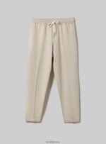 είδη ένδυσης Alcott pantaloni jogger misto lino wh1 υπόλευκο άνδρες RRJDJ4922