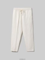 είδη ένδυσης Alcott pantaloni jogger misto lino wh1 υπόλευκο άνδρες RRJDJ41048