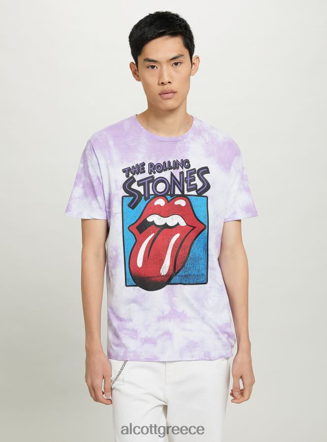 είδη ένδυσης Alcott Rolling stones t-shirt lc2 λιλά μεσαίο άνδρες RRJDJ41101 - Image 3