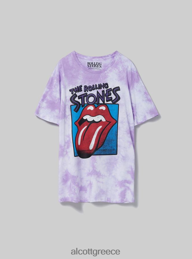 είδη ένδυσης Alcott Rolling stones t-shirt lc2 λιλά μεσαίο άνδρες RRJDJ41101 - Image 6
