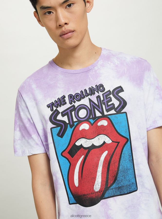 είδη ένδυσης Alcott Rolling stones t-shirt lc2 λιλά μεσαίο άνδρες RRJDJ41101 - Image 1