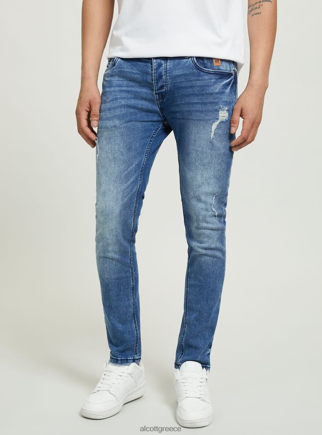 είδη ένδυσης Alcott skinny fit τζιν σε stretch τζιν d002 μεσαίο σκούρο μπλε άνδρες RRJDJ4921 - Image 1