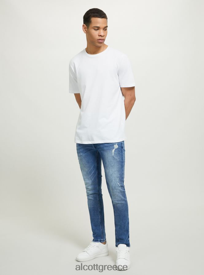 είδη ένδυσης Alcott skinny fit τζιν σε stretch τζιν d002 μεσαίο σκούρο μπλε άνδρες RRJDJ4921 - Image 3