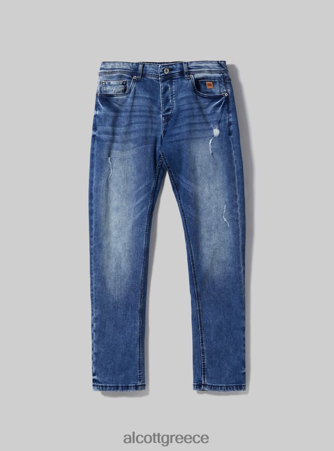 είδη ένδυσης Alcott skinny fit τζιν σε stretch τζιν d002 μεσαίο σκούρο μπλε άνδρες RRJDJ4921 - Image 6