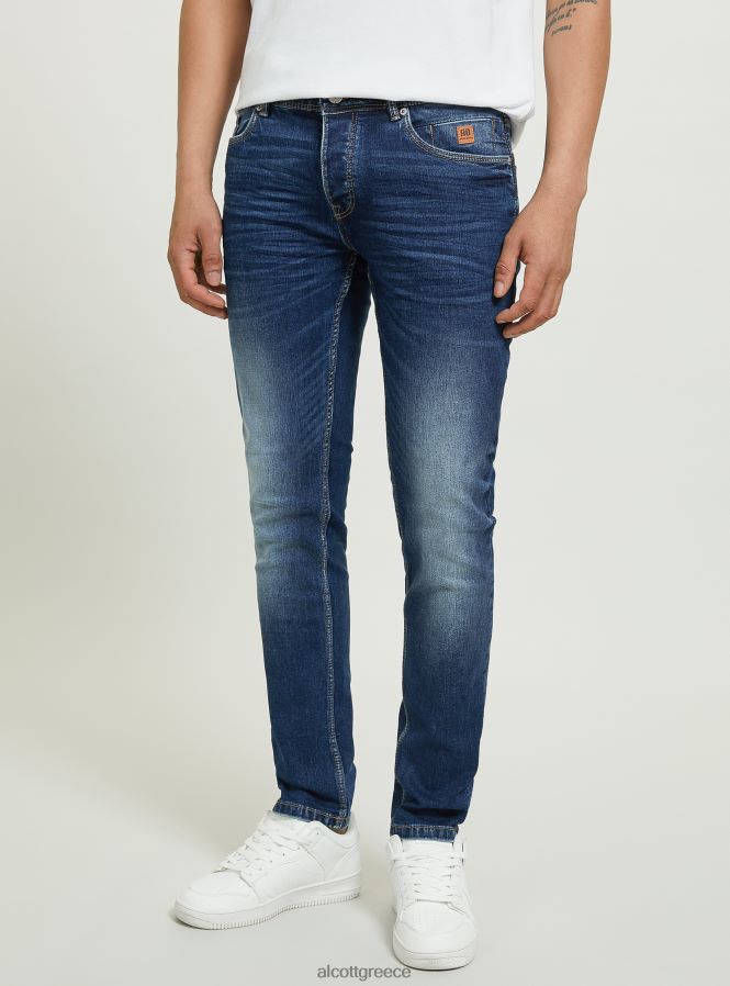 είδη ένδυσης Alcott skinny fit τζιν σε stretch τζιν d002 μεσαίο σκούρο μπλε άνδρες RRJDJ4692 - Image 1