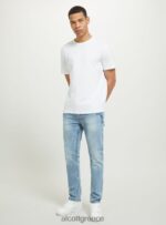 είδη ένδυσης Alcott slim fit βαμβακερό τζιν d003 μεσαίο μπλε άνδρες RRJDJ4684 - Image 3