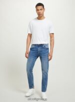 είδη ένδυσης Alcott slim fit βαμβακερό τζιν d003 μεσαίο μπλε άνδρες RRJDJ41121 - Image 4
