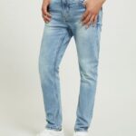 είδη ένδυσης Alcott slim fit βαμβακερό τζιν d003 μεσαίο μπλε άνδρες RRJDJ4684