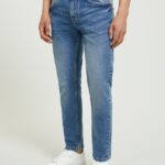 είδη ένδυσης Alcott slim fit βαμβακερό τζιν d003 μεσαίο μπλε άνδρες RRJDJ41121