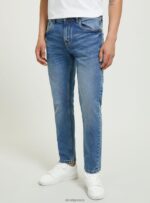 είδη ένδυσης Alcott slim fit βαμβακερό τζιν d003 μεσαίο μπλε άνδρες RRJDJ41121