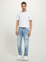 είδη ένδυσης Alcott slim fit stretch τζιν τζιν με σκισίματα d007 ανοιχτό γαλάζιο άνδρες RRJDJ4678 - Image 3
