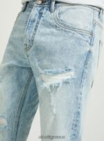είδη ένδυσης Alcott slim fit stretch τζιν τζιν με σκισίματα d007 ανοιχτό γαλάζιο άνδρες RRJDJ4686 - Image 4