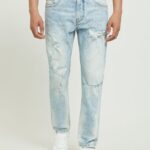 είδη ένδυσης Alcott slim fit stretch τζιν τζιν με σκισίματα d007 ανοιχτό γαλάζιο άνδρες RRJDJ4686