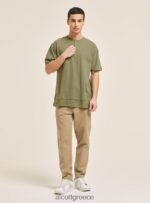 είδη ένδυσης Alcott T-shirt από λινό μείγμα με γιακά σεραπέ άσπρο άνδρες RRJDJ4813 - Image 3