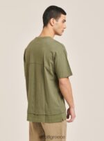 είδη ένδυσης Alcott T-shirt από λινό μείγμα με γιακά σεραπέ άσπρο άνδρες RRJDJ4813 - Image 5