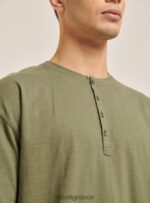 είδη ένδυσης Alcott T-shirt από λινό μείγμα με γιακά σεραπέ άσπρο άνδρες RRJDJ4813 - Image 6