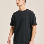 είδη ένδυσης Alcott T-shirt από λινό μείγμα με γιακά σεραπέ άσπρο άνδρες RRJDJ41083