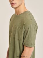 είδη ένδυσης Alcott T-shirt από λινό μείγμα με τσέπη άσπρο άνδρες RRJDJ41126 - Image 4