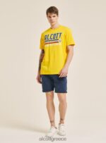 είδη ένδυσης Alcott T-shirt με λογότυπο μπλε άνδρες RRJDJ4977 - Image 3