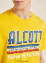 είδη ένδυσης Alcott T-shirt με λογότυπο μπλε άνδρες RRJDJ4977 - Image 4