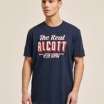 είδη ένδυσης Alcott T-shirt με λογότυπο μπλε άνδρες RRJDJ41198