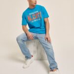 είδη ένδυσης Alcott T-shirt με λογότυπο μπλε άνδρες RRJDJ41200
