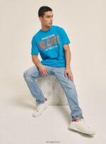 είδη ένδυσης Alcott T-shirt με λογότυπο μπλε άνδρες RRJDJ41200
